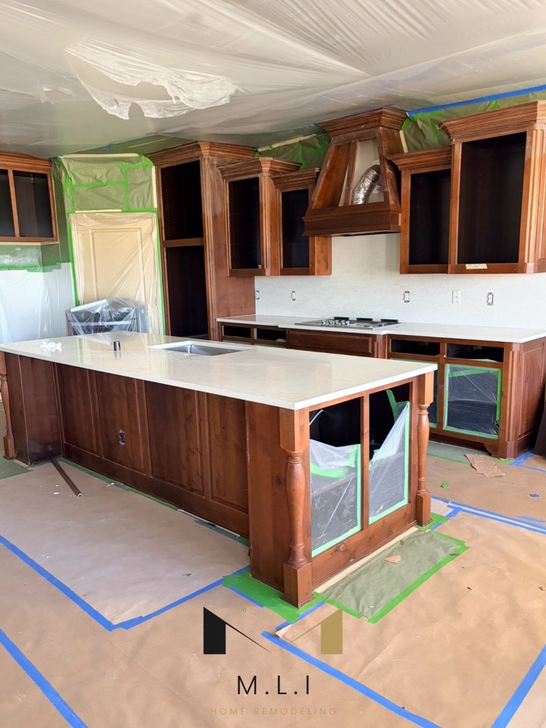 Kitchen Cabinet Refinishing — Prep